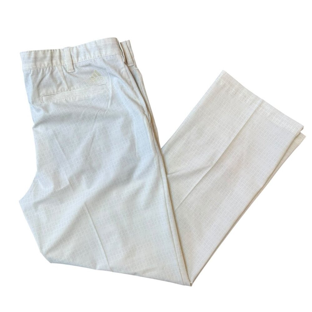 Adidas Ultimate365 Golf Pants Chino Lightweight Stretch White Gray Mens 36x30